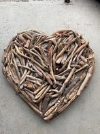 Houten Hart van Drijfhout - Handgemaakt, 60cm, Huis en Inrichting, Woonaccessoires | Wanddecoraties, Ophalen of Verzenden, Nieuw