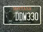 Kentekenplaat licenseplate Montana Boone & Crockett Club USA, Verzenden, Gebruikt, Auto's