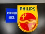 Origineel oud dubbelzijdig Philips reclamebord EAS mint, Verzamelen, Merken en Reclamevoorwerpen, Reclamebord, Ophalen of Verzenden