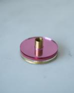 Kleine design kandelaar brass met ringen, Huis en Inrichting, Woonaccessoires | Kandelaars en Kaarsen, Ophalen of Verzenden, Zo goed als nieuw