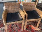 Gratis 2 stoelen met kussen., Tuin en Terras, Tuinstoelen, Ophalen, Gebruikt, Rotan