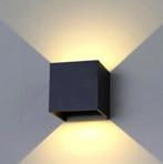 5x up down light | zwart | warm wit | buiten/binnen | 6 Watt, Minder dan 50 watt, Wandlamp, Waterbestendig, Ophalen of Verzenden