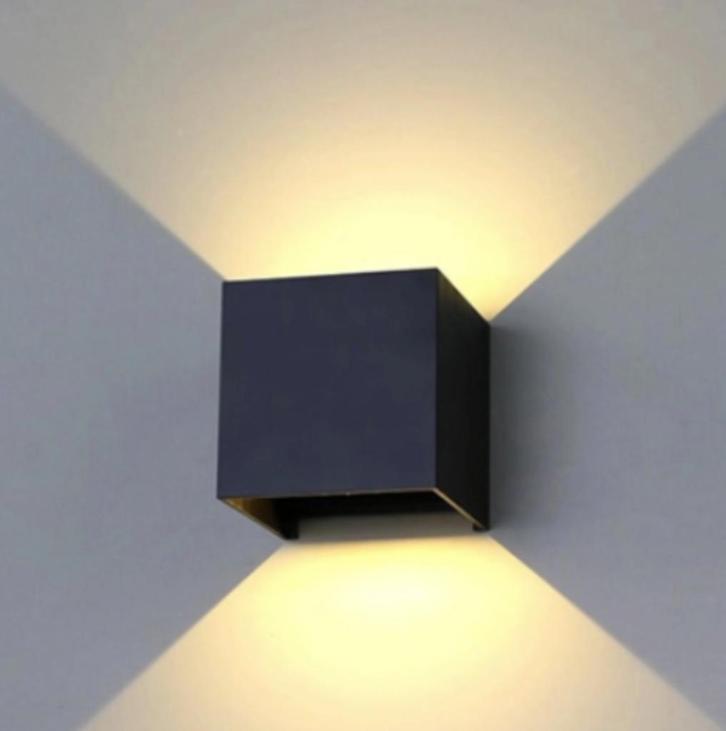 5x up down light | zwart | warm wit | buiten/binnen | 6 Watt, Tuin en Terras, Buitenverlichting, Nieuw, Wandlamp, Aluminium, Minder dan 50 watt