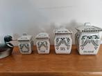 Art Deco Franse Kruidenpotjes - Gemerkt, Ophalen of Verzenden, Gebruikt