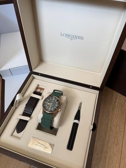 Longines Legend Diver Brons, Sieraden, Tassen en Uiterlijk, Horloges | Heren, Zo goed als nieuw, Overige merken, Leer, Ophalen