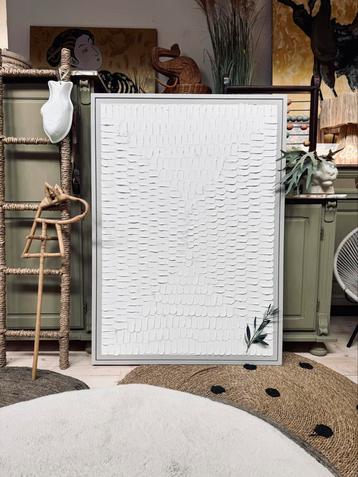Japandi organisch groot xxl schilderij 3d beton paneel beschikbaar voor biedingen