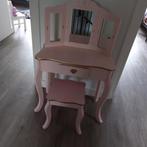 Roze kaptafel met spiegel en stoel - gebruikt, Kinderen en Baby's, Ophalen of Verzenden, Gebruikt, Overige typen