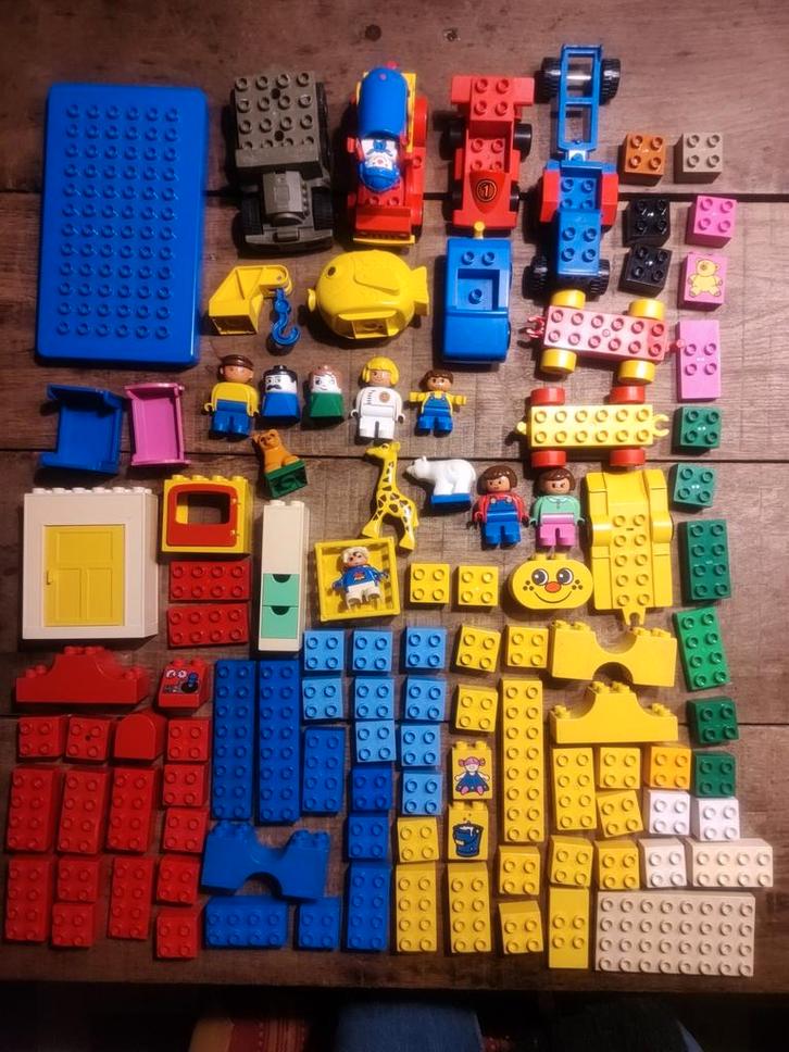 Grote Duplo verzameling: Auto, Tractor, Poppetjes & Meer!, Kinderen en Baby's, Speelgoed | Duplo en Lego, Gebruikt, Duplo, Losse stenen