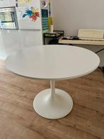 Ikea Doksta Eettafel Rond - Wit - 103cm, Huis en Inrichting, Tafels | Eettafels, Ophalen, Kunststof, 100 tot 150 cm, Rond