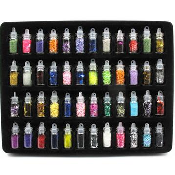 Nagel Glitter Set 48 Stuks / Nail Art Poeder 3D Steentjes beschikbaar voor biedingen