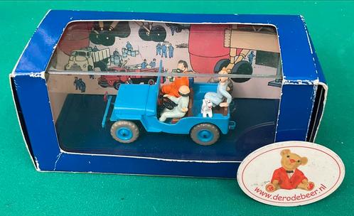 Bij Kuifje in de auto: de jeep, Verzamelen, Stripfiguren, Gebruikt, Beeldje of Figuurtje, Kuifje, Ophalen of Verzenden