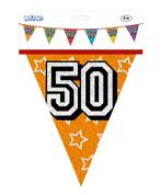 Vlaggenlijn 50 jaar (30050), Versiering, Verjaardag, Nieuw, Ophalen of Verzenden