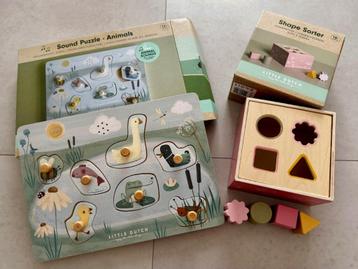 Little Dutch geluidenpuzzel + vormenstoof in verpakking ZGAN beschikbaar voor biedingen