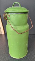 Brocante emaille melkkan, Ophalen