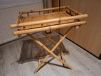Rotan bijzettafeltje annex dienblad, Ophalen, Overige materialen, 55 tot 75 cm, Zo goed als nieuw