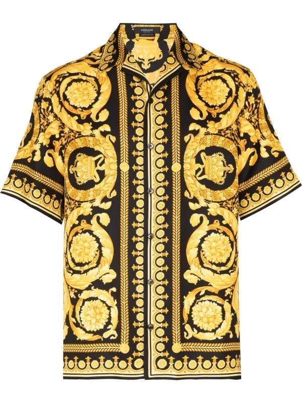 Versace Overhemd Barok Print Maat M, Kleding | Heren, Overhemden, Nieuw, Halswijdte 39/40 (M), Zwart, Ophalen of Verzenden
