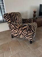 Tijgerprint Fauteuil - Zo Goed Als Nieuw, Ophalen of Verzenden, Zo goed als nieuw, Stof, 75 tot 100 cm