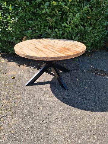 Nieuwe eettafel mangohout rond 150cm nu €295 beschikbaar voor biedingen