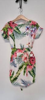 Jurk wit met tropische print maat 98 104 NIEUW!, Kinderen en Baby's, Kinderkleding | Maat 98, Ophalen of Verzenden, Nieuw, Meisje