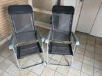 2 lichtgewicht verstelbare tuinstoelen inclusief kussens, Tuin en Terras, Tuinstoelen, Ophalen, Zo goed als nieuw, Aluminium
