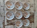 Oud oude amuze bordjes vintage 8x keiser nadine nossek bloem, Ophalen of Verzenden