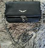 Zadig & Voltaire Rock Nano Clutch / Tasje Zadig en Voltaire., Sieraden, Tassen en Uiterlijk, Ophalen of Verzenden, Nieuw, Zwart