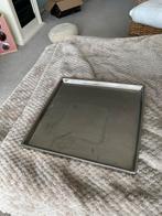 Zilverkleurig vierkant dienblad, Ophalen, Gebruikt, Vierkant, Metaal