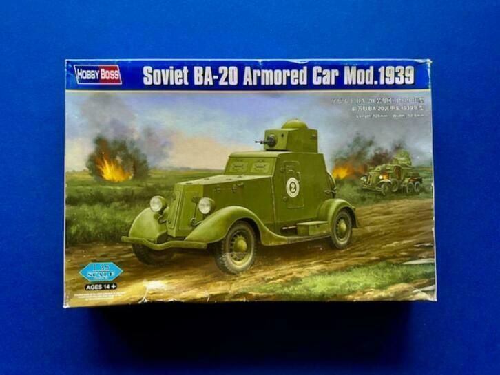 HobbyBoss	83883	BA-20 Armored Car Mod.1939	1/35, Hobby en Vrije tijd, Modelbouw | Auto's en Voertuigen, Nieuw, Auto, 1:32 tot 1:50