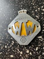 ANWB WW embleem. Geel A.N.W.B. logo voor een oldtimer auto., Ophalen of Verzenden, Gebruikt, Gebruiksvoorwerp