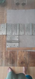 RVS Scharnieren - Set van 4. (Vintage), Ophalen of Verzenden, Gebruikt, Rvs, Scharnier