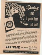 retro reclame 1949 Van Wijk wollen dekens 't goede been, Verzamelen, Ophalen of Verzenden, Overige typen