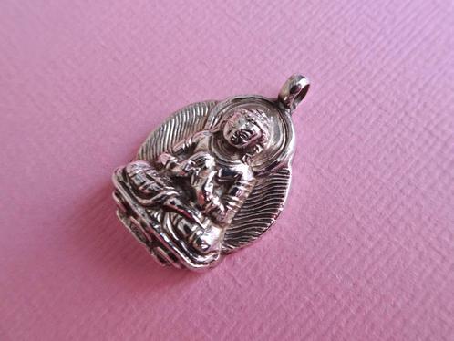 jwg Vintage 60s Boeddha Buddha ketting hanger zilver bedel, Sieraden, Tassen en Uiterlijk, Antieke sieraden, Hanger, Zilver, Verzenden