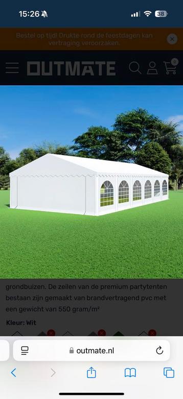 Pvc party tent 12x6 te huur  beschikbaar voor biedingen