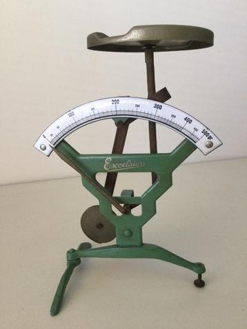 Excelsior weegschaal vintage tot 500 gr beschikbaar voor biedingen