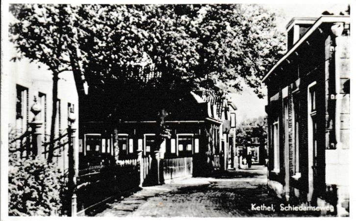 KETHEL - SCHIEDAMSCHEWEG, Verzamelen, Ansichtkaarten | Nederland, Ongelopen, Zuid-Holland, Ophalen of Verzenden