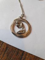 mooie zilveren ketting  religie unoaerre kettinghanger, Ophalen, Zilver, Zilver