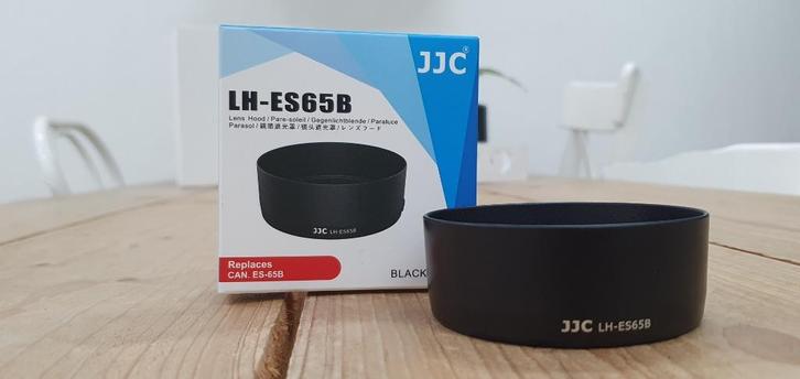 JJC Zonnekap / lenshood - ES-65B / ES65B, Audio, Tv en Foto, Fotografie | Filters, Zo goed als nieuw, Zonnekap, 50 tot 60 mm, Overige merken