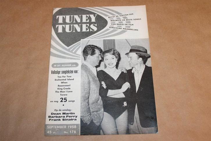 Tuney Tunes - No. 176 - 1958 - Met Frank Sinatra, Verzamelen, Tijdschriften, Kranten en Knipsels, Knipsel(s), 1940 tot 1960, Ophalen of Verzenden