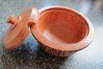 houten schaaltje met deksel, Huis en Inrichting, Woonaccessoires | Schalen en Manden, Schaal, Rond, Ophalen of Verzenden, Zo goed als nieuw