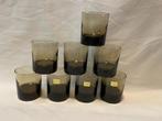 Retro Set van 8 Luminarc France Rookglas Whiskeyglas, Ophalen, Gebruikt, Waterglas