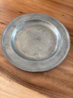 Antiek tinnenbord 31 cm, Ophalen of Verzenden