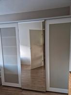 Grote kledingkast met spiegeldeur, Ophalen, Gebruikt, 200 cm of meer, Met hangruimte