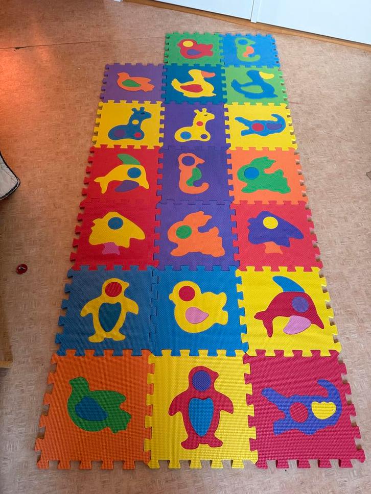 Puzzelmat - 20 Tegels - Kleurrijk en Leuk!, Kinderen en Baby's, Speelgoed | Speelkleden, Gebruikt, Ophalen of Verzenden