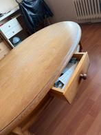 Ovale Eiken Salontafel, Huis en Inrichting, Tafels | Salontafels, Ophalen, Gebruikt, 100 tot 150 cm, Eikenhout