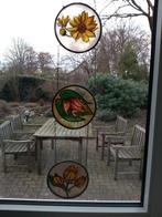 Raamhanger.Glasdecoratie.Gebrandschilderd glas., Antiek en Kunst, Ophalen of Verzenden