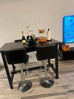 Hoge eettafel met krukken, Huis en Inrichting, Barkrukken, Ophalen, Gebruikt, In hoogte verstelbaar, 90 cm of meer