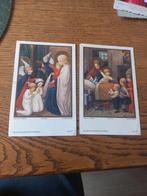 2 Oude Communie Prentjes - 1957 printed in Holland, Verzamelen, Ophalen of Verzenden, Gebruikt, Kaart of Prent, Christendom | Katholiek