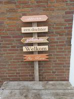 Wegwijzers Geboortebord Gender reveal Babyshower baby borrel, Ophalen of Verzenden, Nieuw