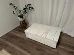 Witte salontafel op wieltjes, Ophalen, Gebruikt, 50 tot 100 cm, 50 tot 100 cm