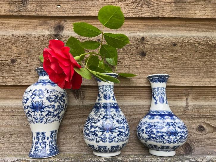 Chinees vaasje vaas muurvaas chinese wanddecoratie, Huis en Inrichting, Woonaccessoires | Vazen, Nieuw, Blauw, Minder dan 50 cm